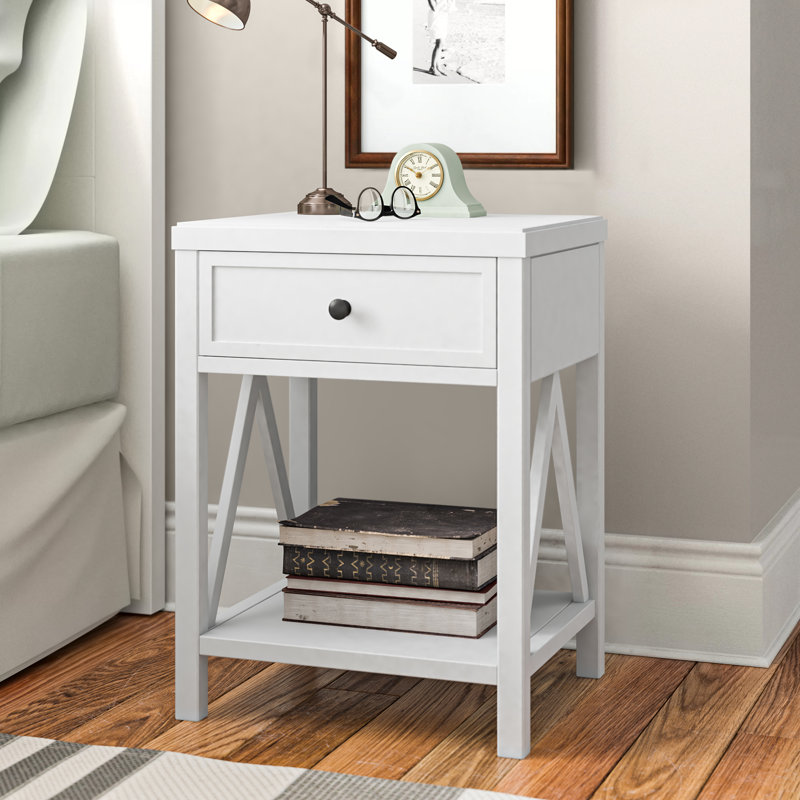 Andover Mills™ Nadeau Solid Wood End Table with Storage & Reviews Wayfair